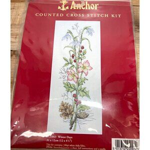 RARE Anchor Counted Cross Stitch Kit Winter Days 12" X 4.5"